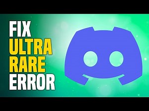How To Fix Ultra Rare Error On Discord (EASY!)