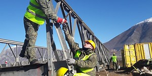 KSF engineers assemble the "Mabey Johnson" metal bridge in Albania (Photo)