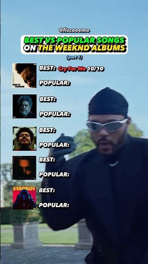 The Weeknd BEST vs POPULAR Songs