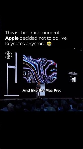 This is the exact moment Apple decided not to do live keynotes anymore