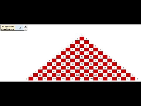 Pascal Triangle Function in Excel