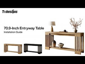 F2298 - Installation Guide - Let's Assemble Tribesigns 70.9" Farmhouse Entryway Table! 🤝