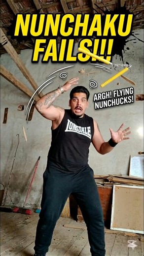 Nunchucks Fail - somedays they don't wanna work. ( #kungfu #nunchaku #nunchucks #martialarts )