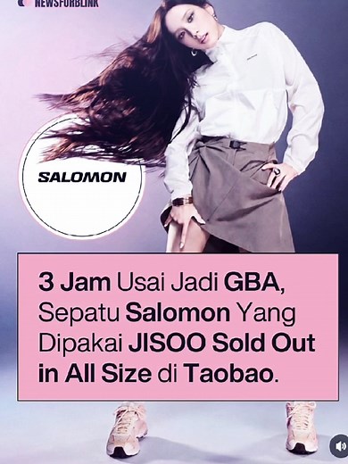 Three hours after Salomon announced Jisoo as Global Ambassador, the pink Salomon shoes Jisoo was wearing were sold out on Taobao (china)! btw Jisoo is the first kpop artist to become a global ambassador for salomon @JISOO #jisoo #kimjisoo #jisooblackpink #salomon