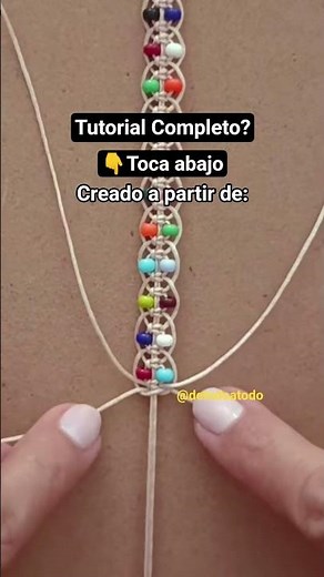 Pulsera de MACRAMÉ tejida en MOSTACILLAS o CHAQUIRAS