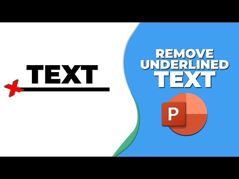 How to remove underlined text in PowerPoint