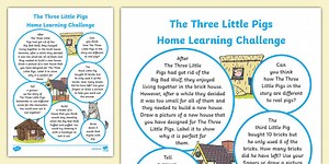 The Three Little Pigs Home Learning Challenges Reception FS2