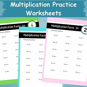 11 Multiplication Worksheets Printable | Math Practice Sheets for Kids | Times Tables Maths Worksheets | Kindergarten Math Learning Tables | - Etsy
