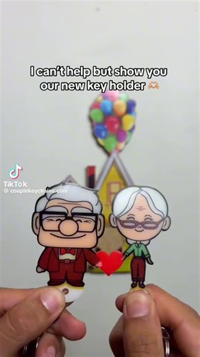 Acrylic Couple Keychain with Key Holder for Rs300