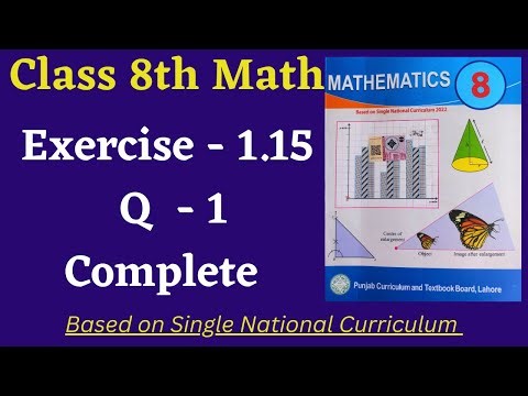 Class 8 Math New Book Exercise 1.15 [ Question 1 ] Class 8th Math New Book Unit 1 Exercise 1.15