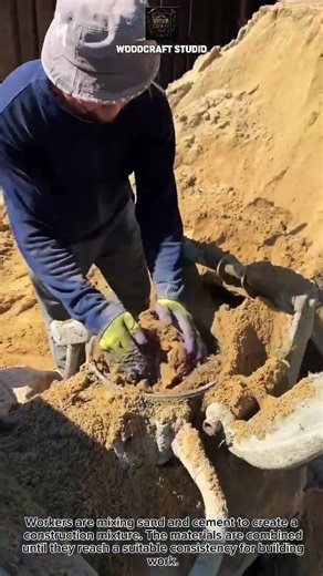 How Mortar Is Mixed by Hand: A Simple Construction Process Explained! #Construction #Masonry #Tools