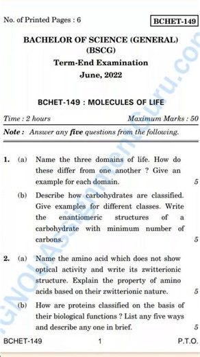 IGNOU Previous year question paper|| BSCG june-2022 || BCHET -149 #youtube