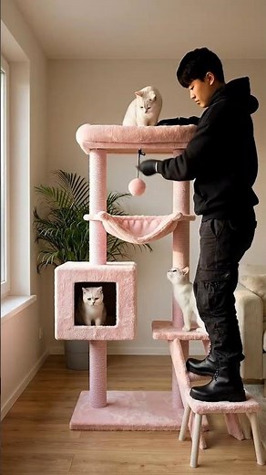 ✅ Ultimate Luxury Cat Tree Makeover 🔥 | Full Build Timelapse 🔥