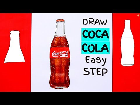 How to DRAW Coca Cola Bottle Step by Step | DRAWING Coca Cola Bottle | All Real Draw