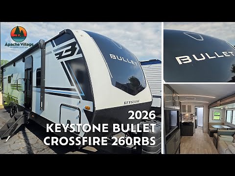 FEATURE PACKED lightweight travel trailer RV! 2026 Keystone Bullet Crossfire 260RBS Walkthrough!