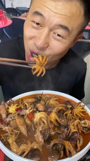 SUPER HOT OCTOPUS SEAFOOD #seafood #octopus