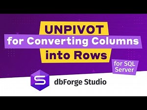 How to convert columns to rows in SQL using UNPIVOT | SQL Query Profiler