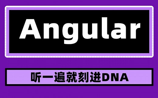 Angular视频教程全套 听一遍就刻进DNA