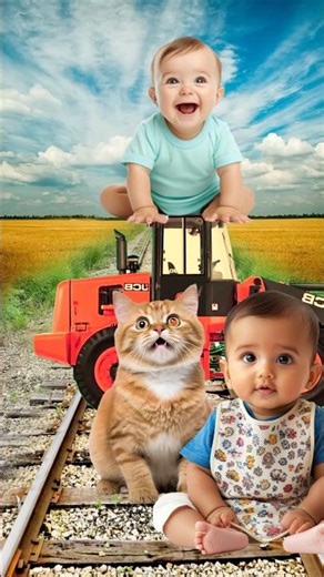 Green colour Cut dog & baby vs herd of colossal titan & train driver tom...