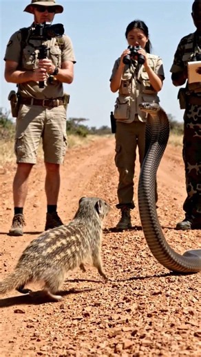 "Raw 8K Desert Wildlife: Mongoose-Snake Confrontation Filmed in Real-Time #viral #shorts