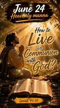 June 24 | How to Live in Communion with God? | Isaiah 45:18