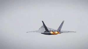 F-22 Raptor Flight Test at Edwards Air Force Base, California.