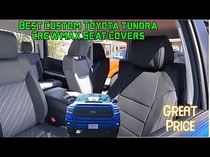 Toyota Tundra Crewmax Custom Fit Leather(ish) Seat Covers 2014-2021 Front and Back Best seat covers