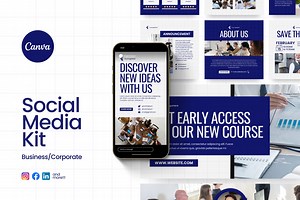 Social Media Kit | IG, FB, LinkedIn, a Social Media Template by Studio B | Canva Template