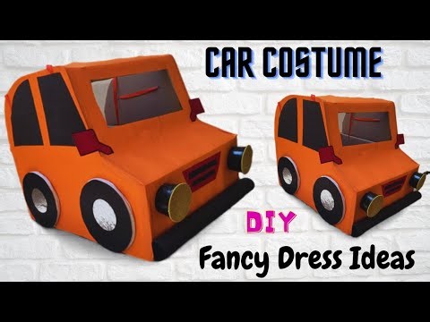 DIY Car Costume | How To Make A Cardboard Car |Fancy Dress Ideas|Cardboard Craft ‪@craftthebest1‬