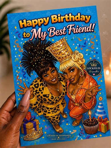 Custom Birthday Card Printable | Personalized Best Friend Card | Birthday Card for Her | Instant Download 5x7 PDF | Unique BFF Gift - Etsy