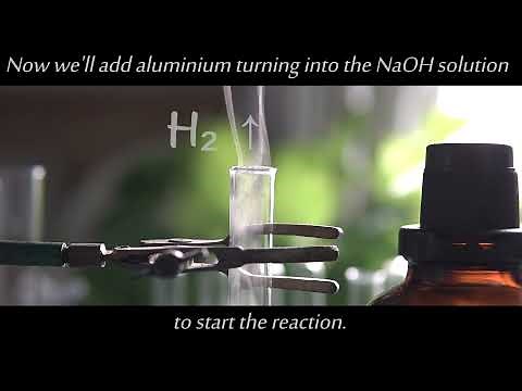 What happens when aluminium Al reacts with NaOH? | Al + NaOH + H2O | Hydrogen gas popping test
