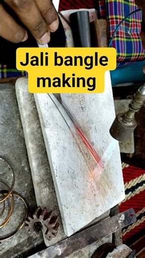 Gold jali bangle making process that took years to master #technique #shorts