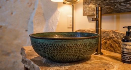 Hand Hammered Copper Sink: Green Patina Moroccan Vessel Basin - Etsy New Zealand