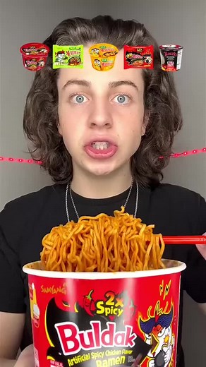 2x RAMEN CHALLENGE 🌶️🌶️🌶️🌶️💀 #spicy #asmr #hot #spizze #fyp