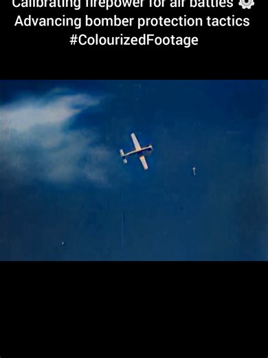 B-29 gun trials 1945 🎯 Ground testing ✈️ #ColourizedFootage