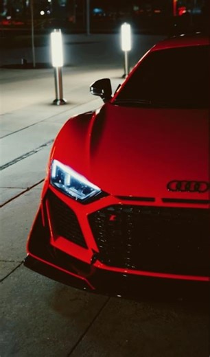 Night Runner: The Ultimate Red Audi R8 Build 🔴💨 #Shorts #CustomCars #audi