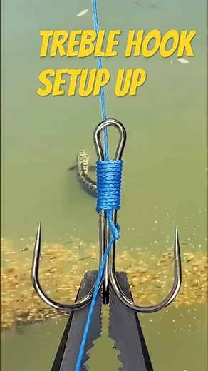 How to Tie a Treble Hook Step by Step #fishing #knot #fishingtips