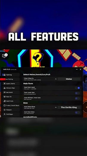 RedZ script Bloxfruit Back😱 #autofarm #roblox #scriptshowcase