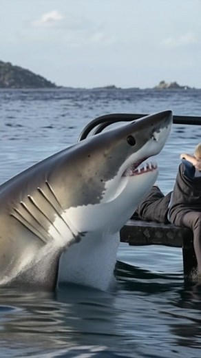 81K views · 744 reactions | SHARK ATTACKS BOAT!  Giant Great White...