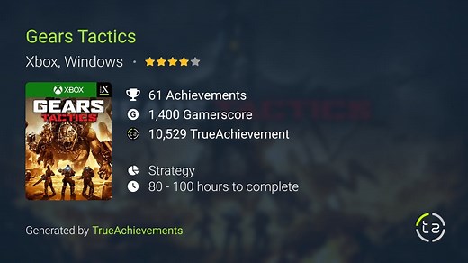 Gears Tactics Achievements