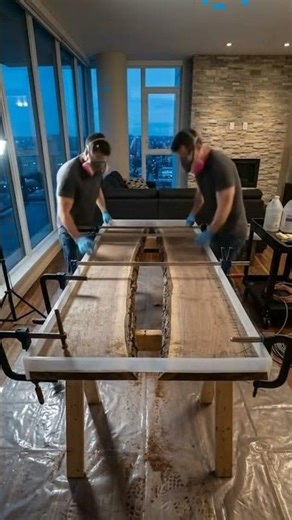 Epoxy River Table #epoxy #table #shorts