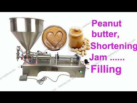 Peanut butter paste filling machine shortening jam sauce piston filler pneumatic driven