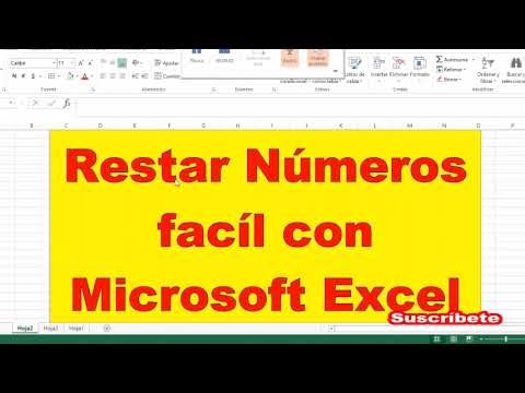 Excel Restar números en Microsoft Excel, muy fácil y Sencillo #restar #formula #excel