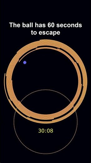 Can the ball escape ? #bouncingball #escape #python #bouncyball #bounce #fyp #viralvideo #circle