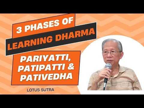 3 phases of learning Dharma - Pariyatti, Patipatti & Pativedha