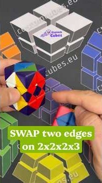 How to SWAP two edge pieces on this 4-dimensional 2x2x2x3 Magic Cube❓