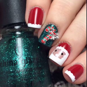 2.5K views · 29 reactions | Adorable Santa Nail art by IG: @badgirlnails!! Share if you're trying for Christmas! | Beauty Tips N Tricks | Facebook