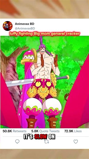 Luffy fighting with big mom genaral cracker #viral #onepice #luffy #animeedits
