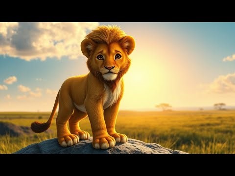 “The Brave Lion King – Jungle Adventure Poem for Kids