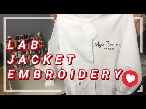 Embroidery on Lab Jacket! Using Brother PE 800 Sewing Machine